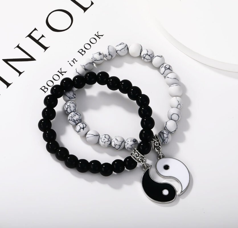 Beaded Stretch Bracelet for Women Crystal Stone Bracelets Round Beads Semi-Precious Stretch Bracelet