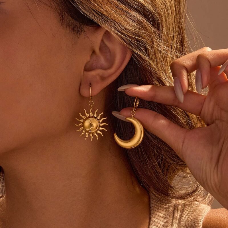 Hoops Hypoallergenic earrings Dainty flower Heart Stud Earrings for Jewelry Gift