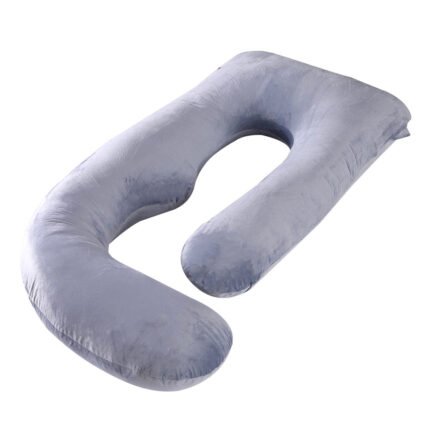 U Shaped Full Body Maternity Pillow with Removable Cover - Support for Back, Legs, Belly, HIPS for Pregnant Women, 57 Inch Pregnancy Pillow for Women, Grey