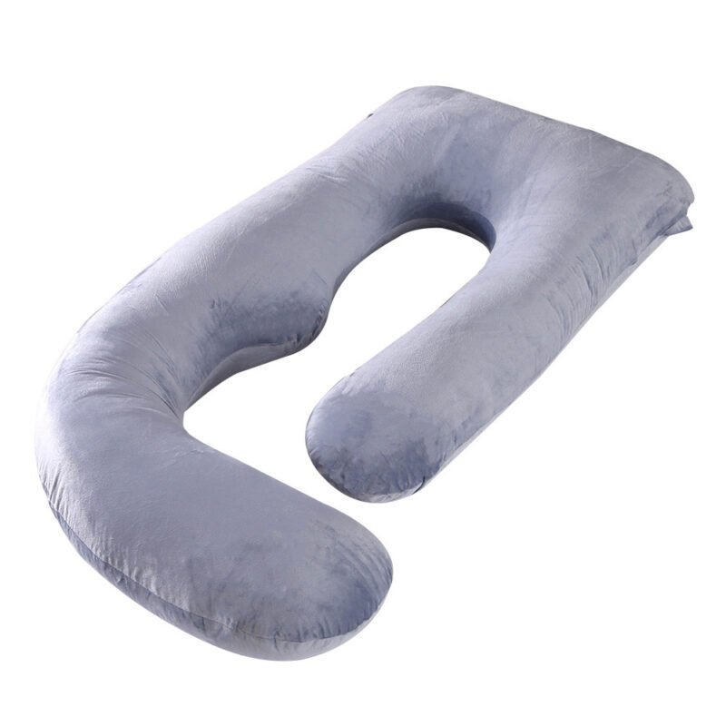 U Shaped Full Body Maternity Pillow with Removable Cover - Support for Back, Legs, Belly, HIPS for Pregnant Women, 57 Inch Pregnancy Pillow for Women, Grey